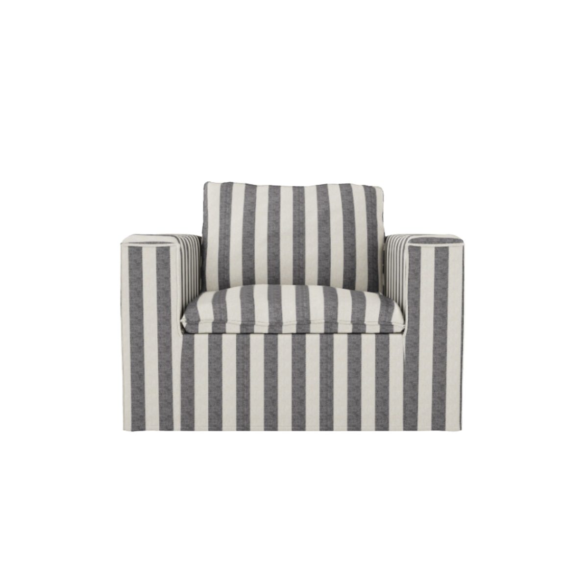 Luca Fåtölj Randig. Fåtölj med stilren design och avtagbar klädsel.