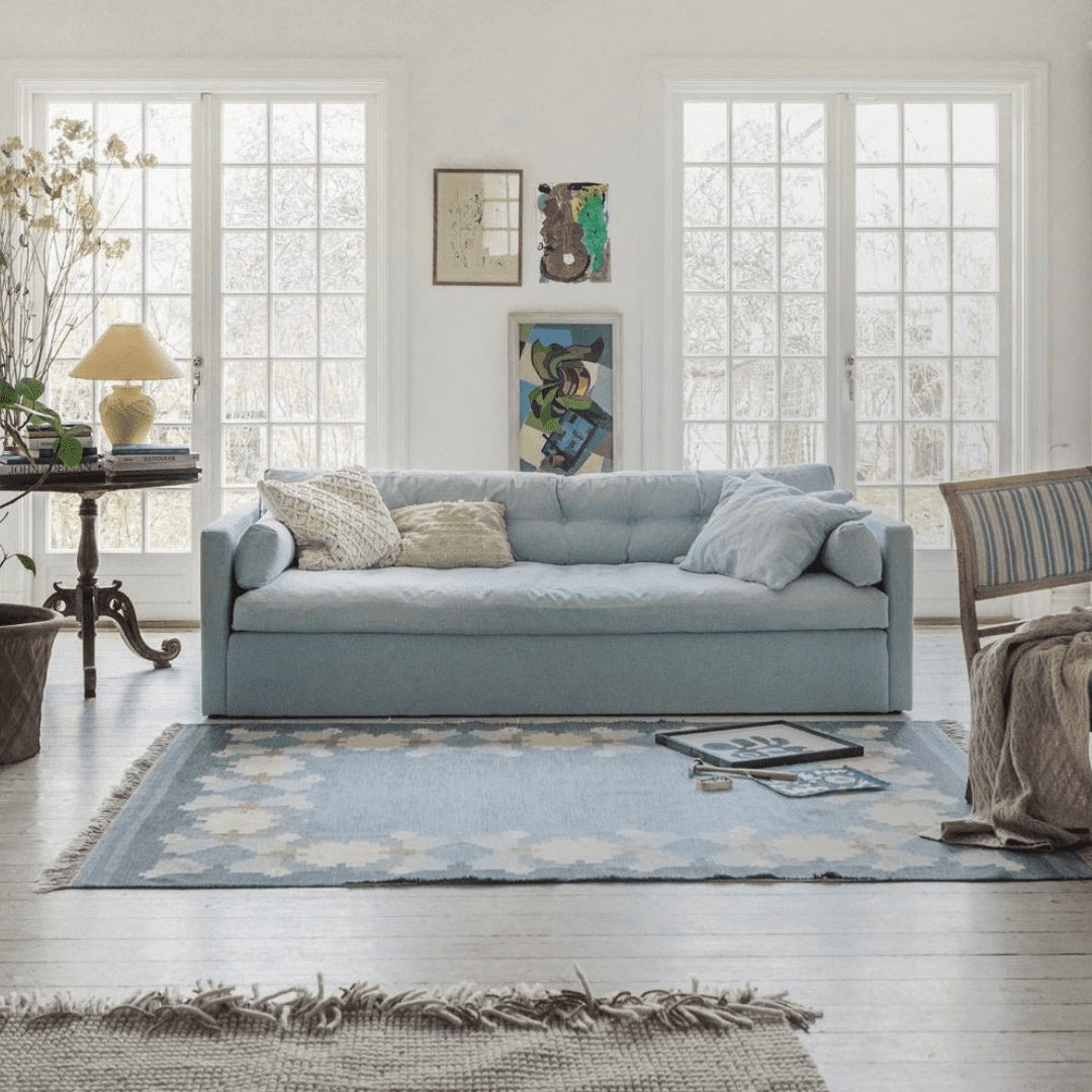Dahlia Grande 3-sitssoffa Baby Blue Chenille