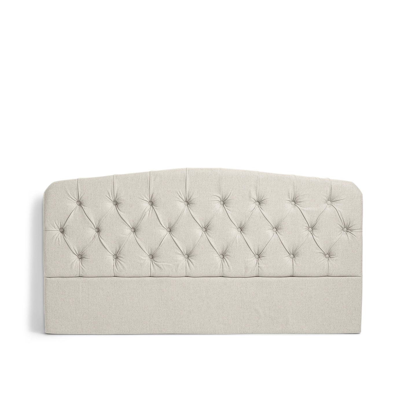 Darling Sänggavel Off White är en stoppad sänggavel i ljusgrå linne från Melimeli