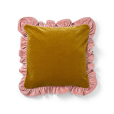 Kuddfodral Volang Amber/Dusty Pink 50x50 cm