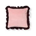 Kuddfodral Volang Dusty Pink/Ruby Red 50x50 cm