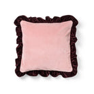 Kuddfodral Volang Ruby Red/Dusty Pink