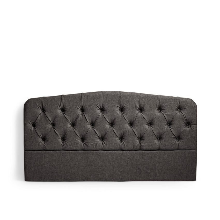 Darling headboard Dark Grey is an upholstered headboard in dark grey linen from Melimeli