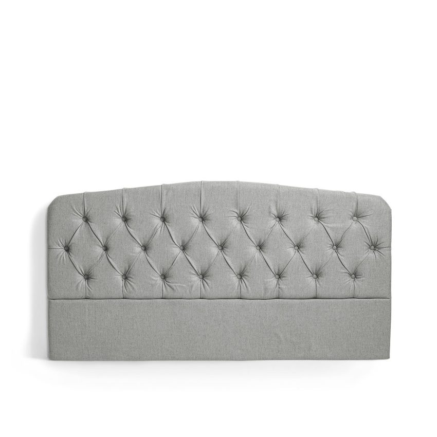 Darling headboard Medium Grey is an upholstered headboard in grey linen from Melimeli