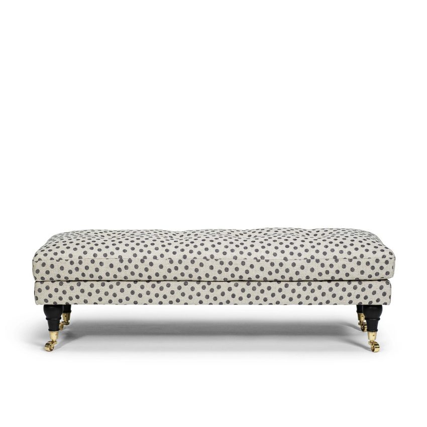 Dotted bench in linen Melimeli