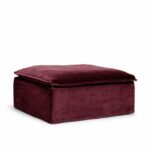 Luca Footstool Ruby Red