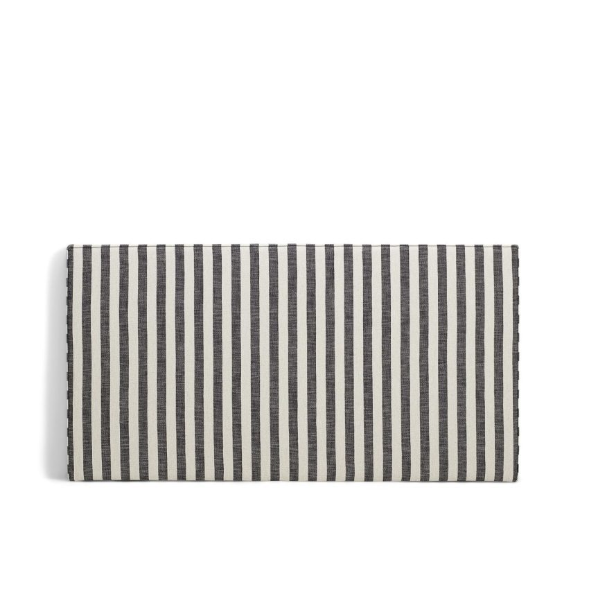 headboard Bella Striped in linen with black stripes from Melimeli