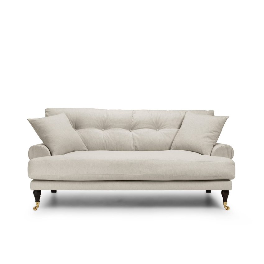 Blanca 2-seters sofa Off White er en Howard sofa i beige / lysegrå lin