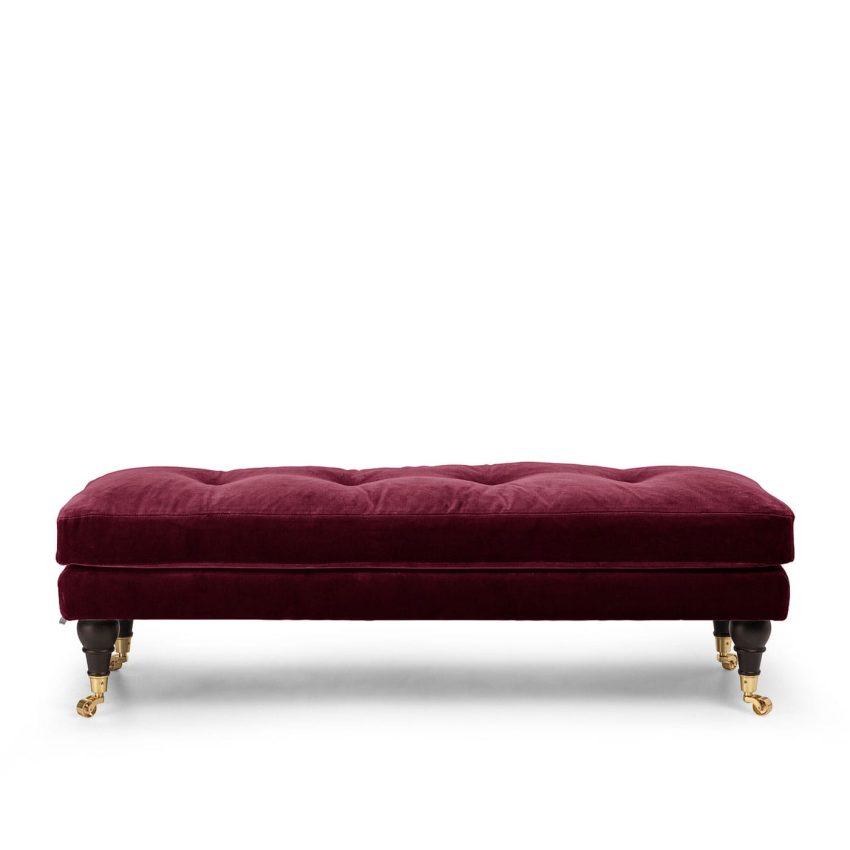 Ester Bench daybed bed bench red burgundy dark red velvet brass ljul MELIMELI