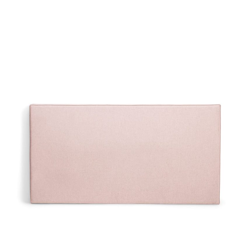 Bella headboard Blush padded headboard in pink linen from Melimeli