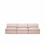 Lucie Grande 3-seater sofa (without armrest) Blush