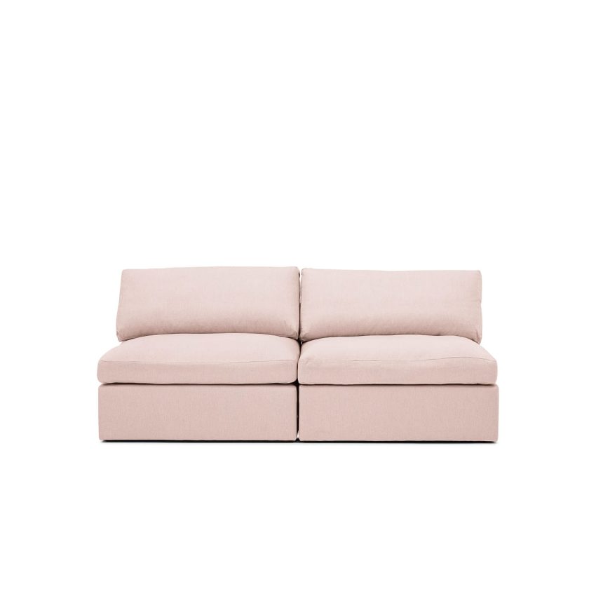 Lucie Grande 2-Seat Sofa (without armrest) Blush is a modular sofa in beige linen from Melimeli