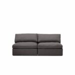 Lucie Grande 2-seater sofa (without armrest) Dark Grey