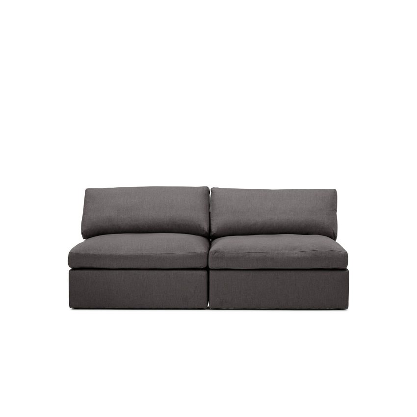 Lucie Grande 2-Seat Sofa Dark Grey is a modular sofa in dark grey linen from Melimeli