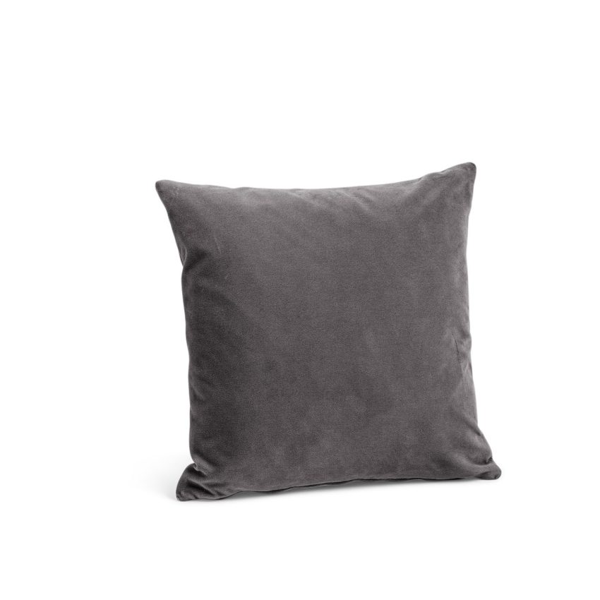 Cushion cover Greige 50x50 cm. Grey velvet cushion cover from Melimeli