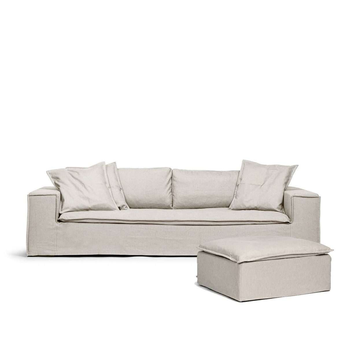 Luca Footstool Coral