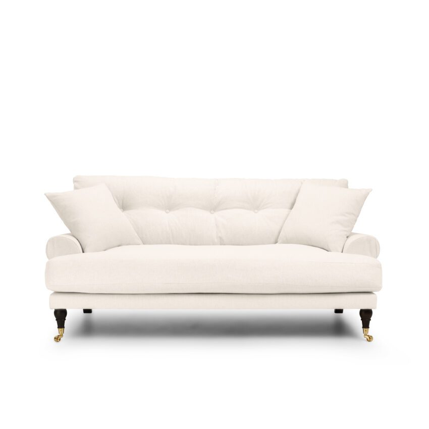 Blanca 2-seters sofa True White er en Howard sofa i hvit lin