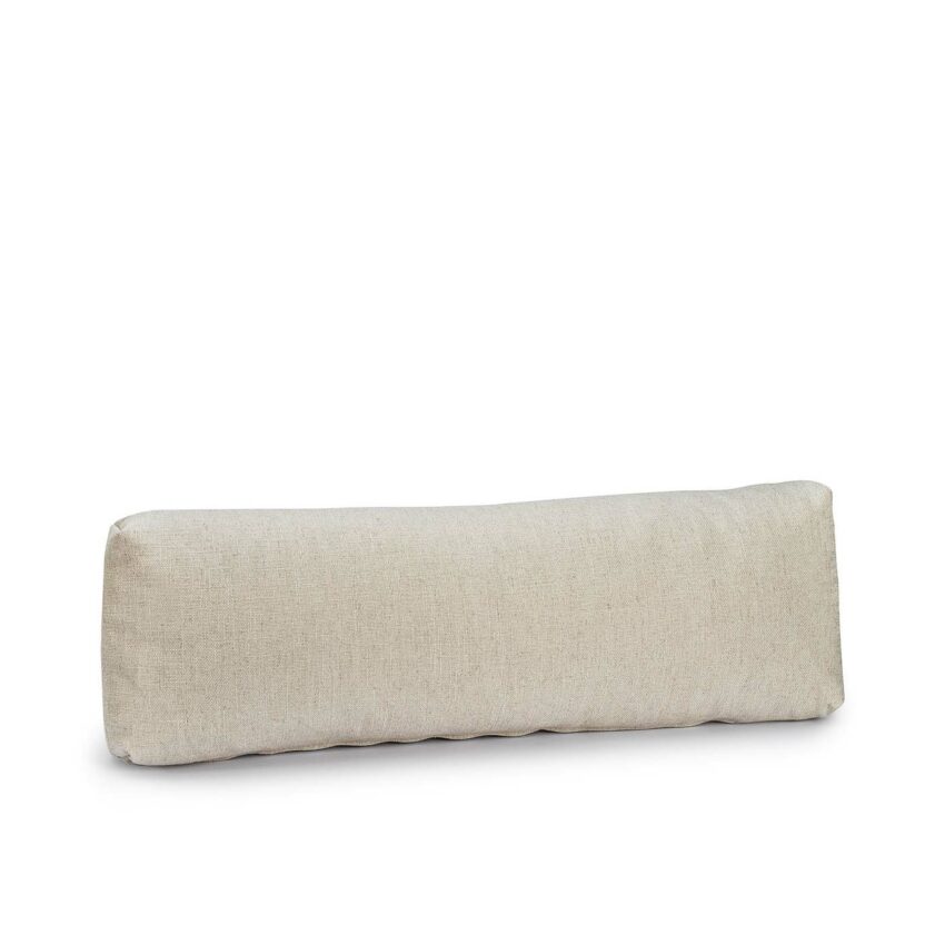 Dahlia Cushion Off White is an elongated cushion in light grey/beige linen from Melimeli