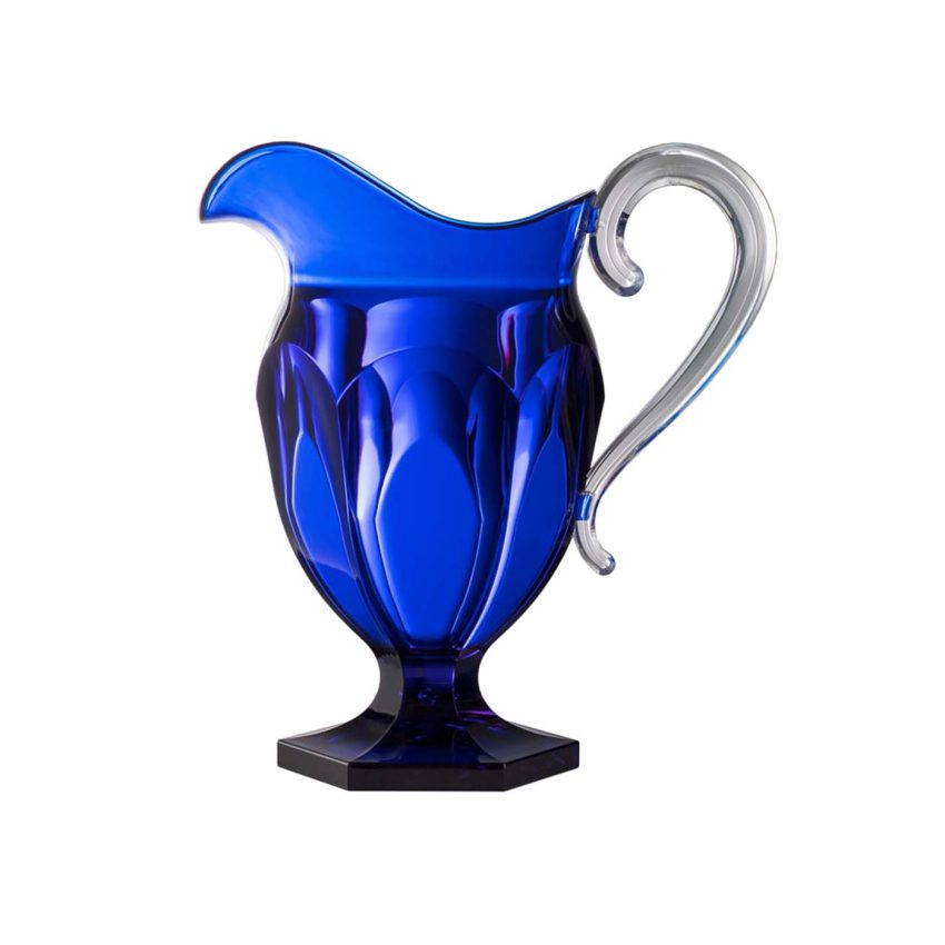 Blue pitcher in plexi