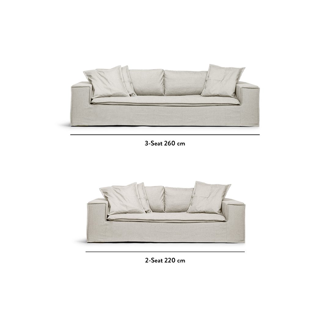 Luca Grande 2-seater sofa Coral