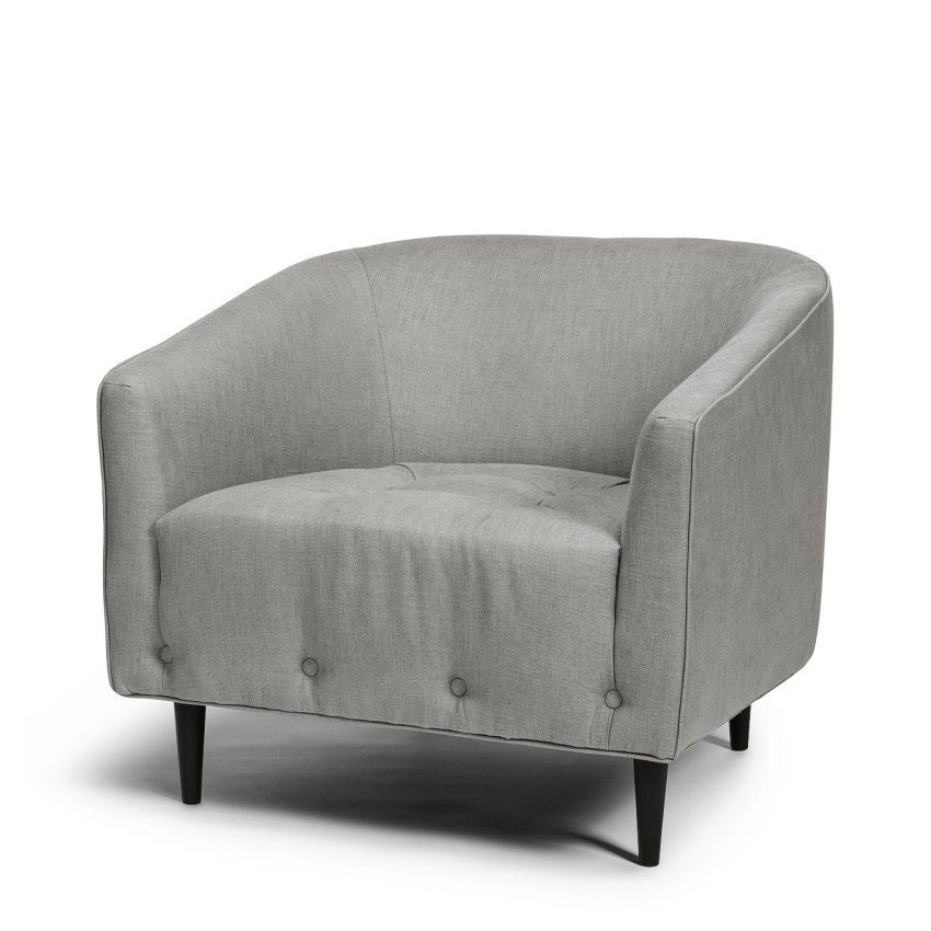 Grey armchair in linen Carla from Melimeli