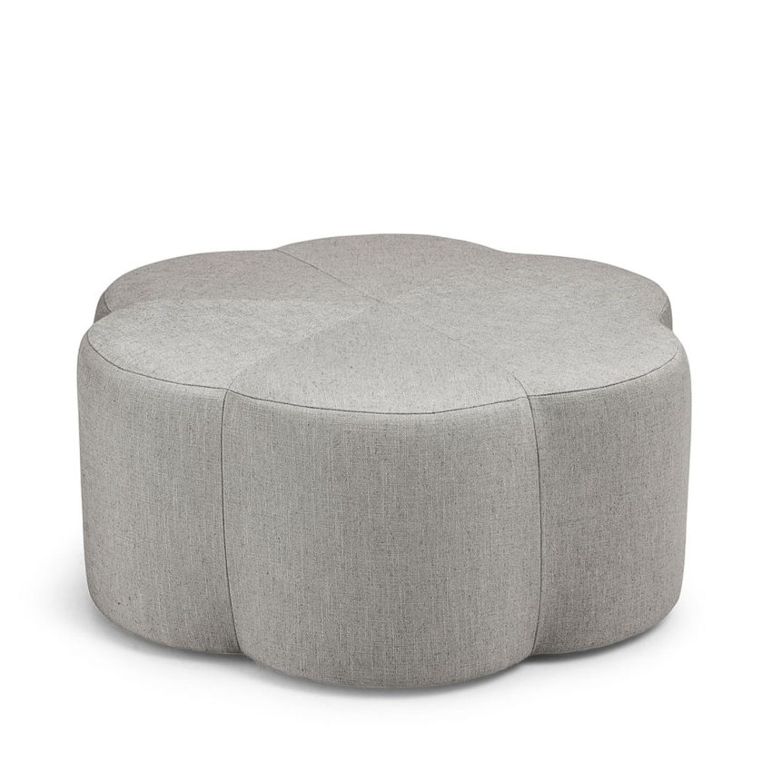 Grey seat cushion in linen fabric Melimeli