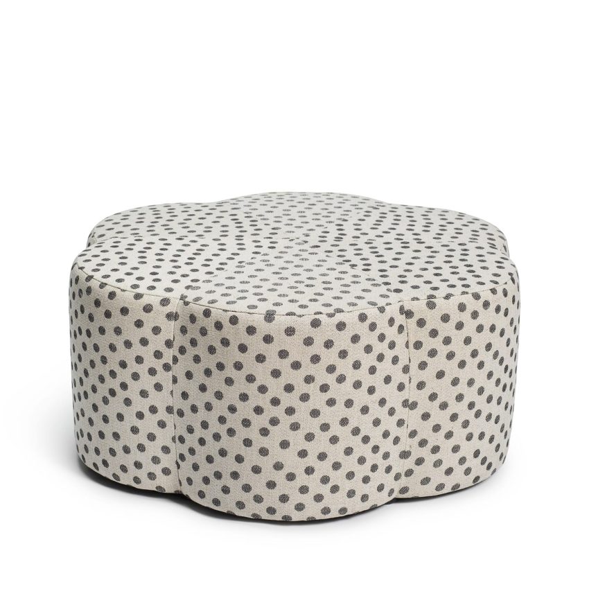 Dotted seat pouf in black and white from Melimeli