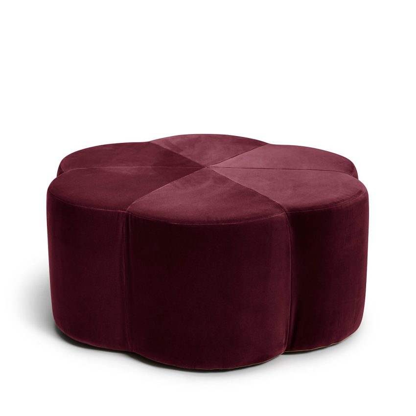 Seat cushion in burgundy velvet from Melimeli
