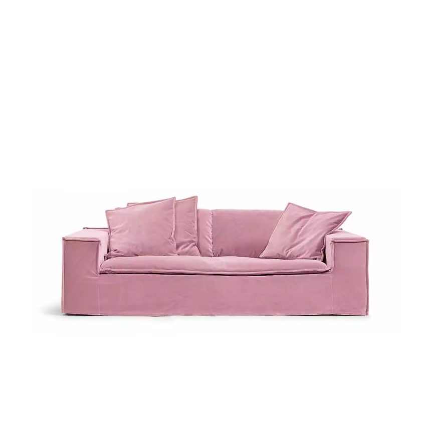 Luca 2-Sets Sofa Dusty Pink er en rosa sofa i fløyel fra Melimeli