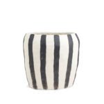 Vase Striped Black