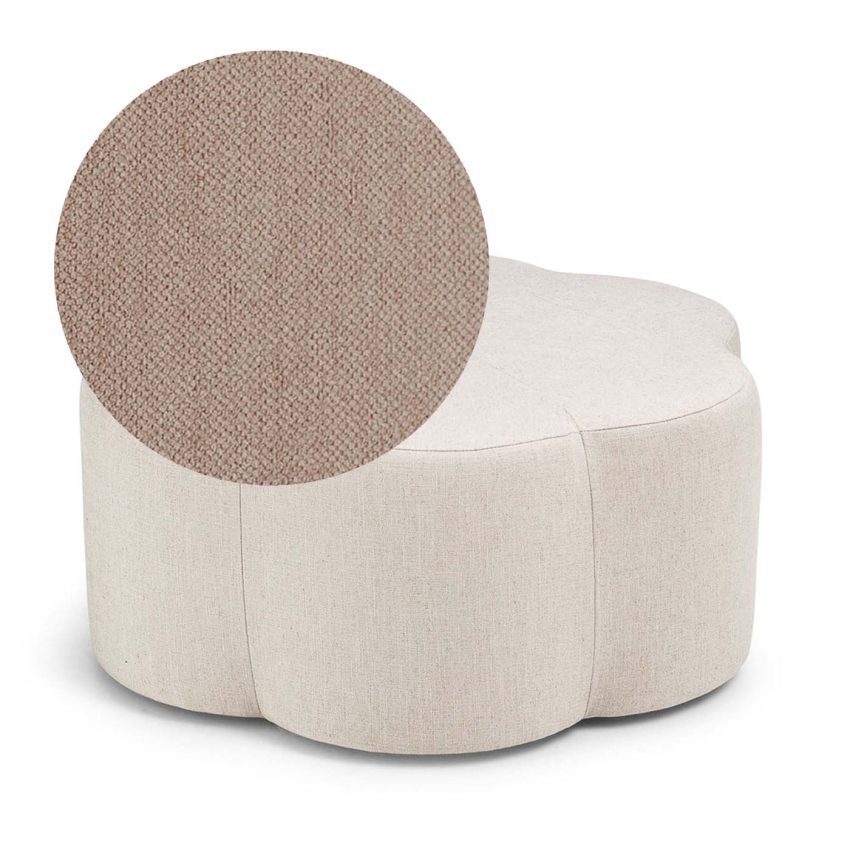 Flora Footstool Elephant is a small seat pouf in light brown chenille from Melimeli