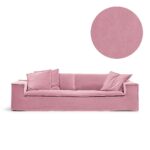 Klädsel Luca Grande 3-Sitssoffa Dusty Pink