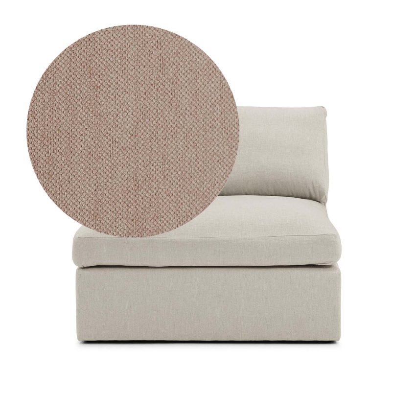 Lucie Armchair Elephant is a spacious armchair in light brown chenille from Melimeli