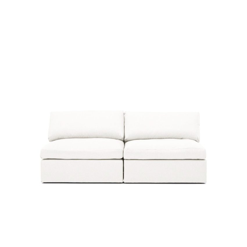 Lucie Grande 2-Seat Sofa (without armrest) True White is a modular sofa in white linen from Melimeli