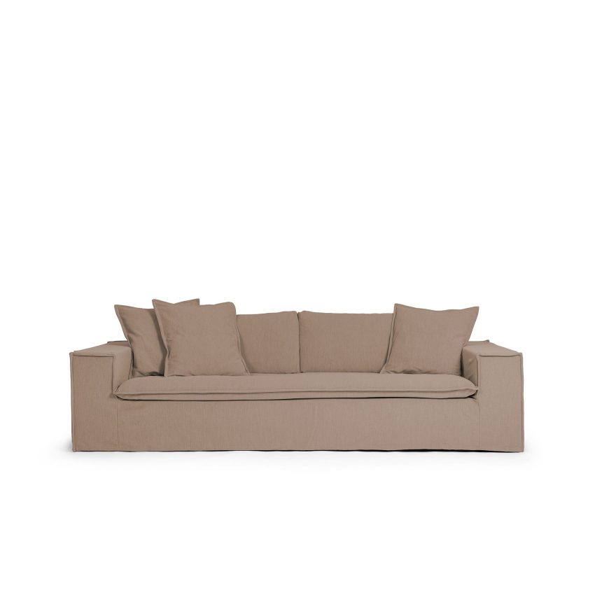 Luca 3-Seater Elephant is a light brown chenille sofa from Melimeli