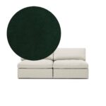 Lucie Grande 2-seater sofa (without armrest) Emerald Green